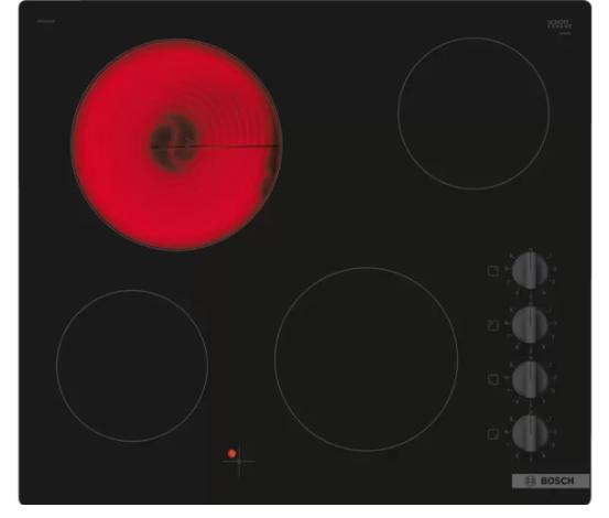Готварски плот Bosch PKE611CA3E SER2, Electric cooktop, 4 zones, Sword knobs, inox frame, 6,6 kW, 60 cm