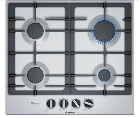 Готварски плот Bosch PCP6A5B90 SER6, Gas hob, FlameSelect, Inox