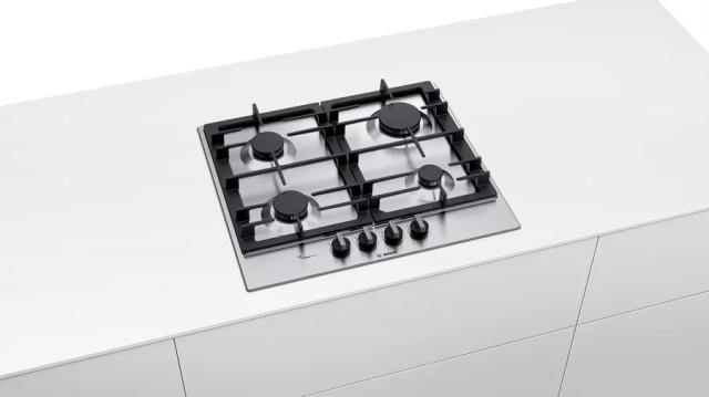 Готварски плот Bosch PCP6A5B90 SER6, Gas hob, FlameSelect, Inox
