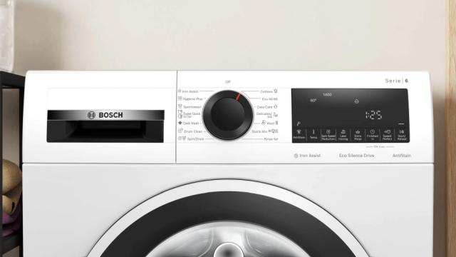 Пералня Bosch WGG144Z0BY, SER6, Washing machine 9kg, A, 1400rpm, 51/71dB(A), Iron Assist, AntiStain 4, waveDrum, white-black door