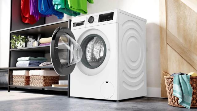 Пералня Bosch WGG144Z0BY, SER6, Washing machine 9kg, A, 1400rpm, 51/71dB(A), Iron Assist, AntiStain 4, waveDrum, white-black door