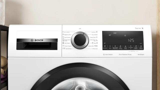 Пералня Bosch WGG142Z0BY, SER6, Washing machine 9kg, A, 1200rpm, 51/71dB(A), Iron Assist, AntiStain 4, waveDrum, metalic black-black door