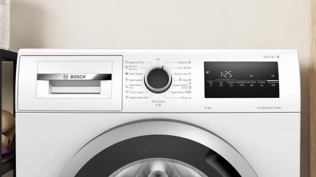 Пералня Bosch WAN28264BY, SER4, Washing machine 8kg, C, 1400rpm, 52/74dB(B), Rinse Plus silver-blackgrey door