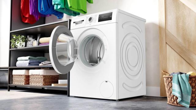 Пералня Bosch WAN28165BY, SER4, Washing machine 7kg, B, 1400rpm, 52/75dB(B), white-blackgrey door