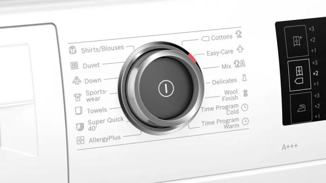 Сушилня Bosch WTW876LBY SER6, Tumble dryer with heat pump 8 kg , Energy efficiency A+++,  64 dB, SelfCleaning condenser,  AutoDry, AntiVibration design, Drum volume 112 l, white