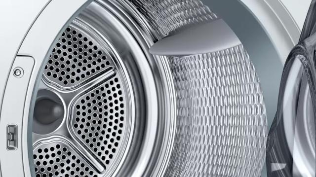 Сушилня Bosch WTW876LBY SER6, Tumble dryer with heat pump 8 kg , Energy efficiency A+++,  64 dB, SelfCleaning condenser,  AutoDry, AntiVibration design, Drum volume 112 l, white