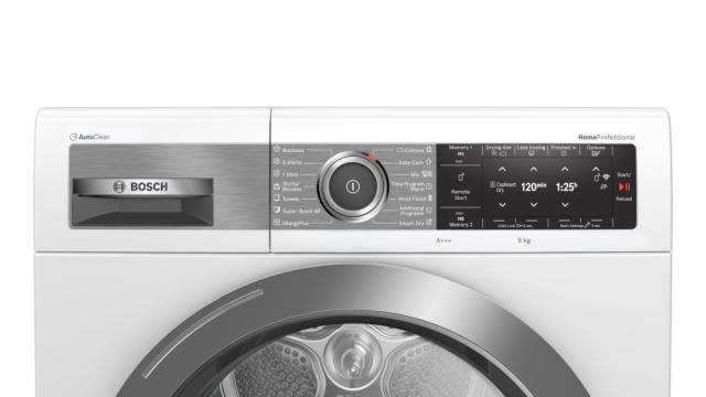 Сушилня Bosch WTX87EH0EU, Home profesional drying machine with heat pump technology; 9kg A+++, Home Connect, AutoClean, Smart Dry & Iron Assist, display, 62dB
