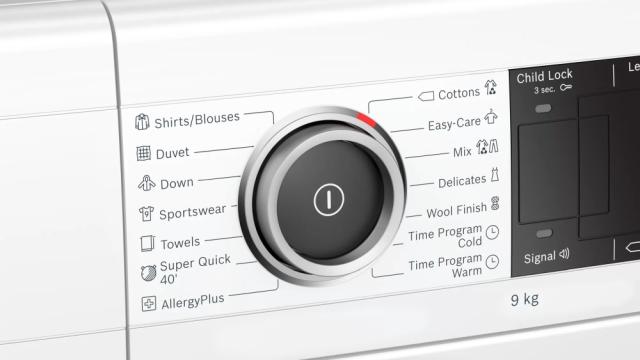 Сушилня Bosch WTX87M90BY SER8; Premium; Tumble dryer with heat pump 9kg A++ / A cond., 62 dB, AutoClean, drain set, interior light, silver-black grey door