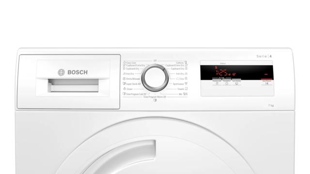 Сушилня Bosch WTH83001BY SER4; Comfort; Tumble dryer with heat pump 7kg A+ 65 dB EasyClean, drain kit acc. WTZ1110, galvalume drum, white plastic branded door