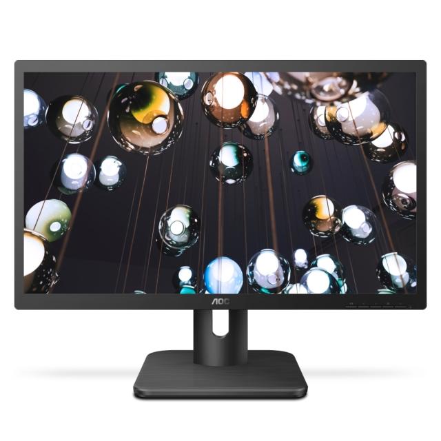 Монитор AOC 22E1Q, 21.5" Wide MVA LED, 5 ms, 3000:1, 20M:1 DCR, 250 cd/m2, FHD 1920x1080@60Hz, FlickerFree, Low Blue Light, D-Sub, HDMI, DP, Headphone Out, Speakers, Black+Neomounts by NewStar Tablet & Smartphone Stand