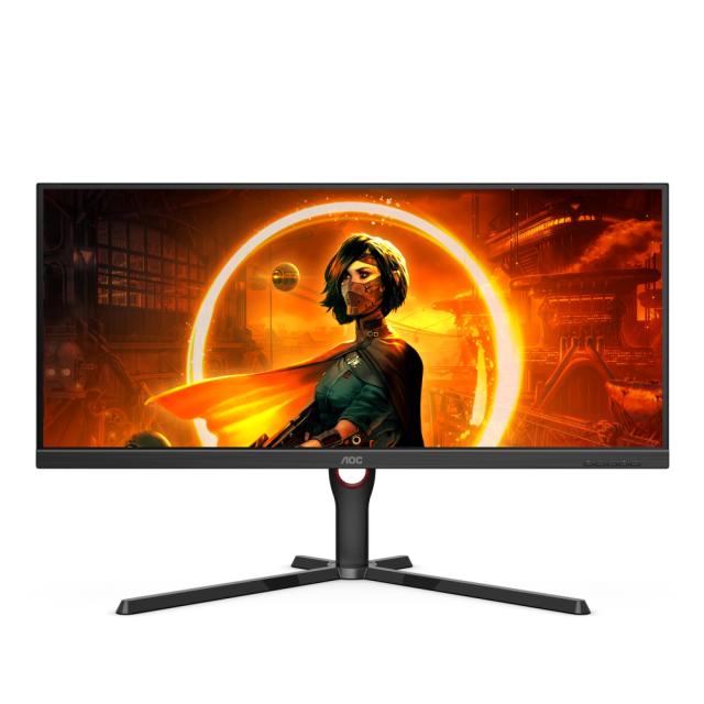 Монитор AOC U34G3XM/EU, 34" VA WLED, 3440x1440@144Hz, 4ms GtG, 1ms MPRT, 300cd m/2, 3000:1, Mega Infinity DCR, AdaptiveSync, FlickerFree, Low Blue Light, Tilt, Height Adjust, Swivel, 2xHDMI, DP