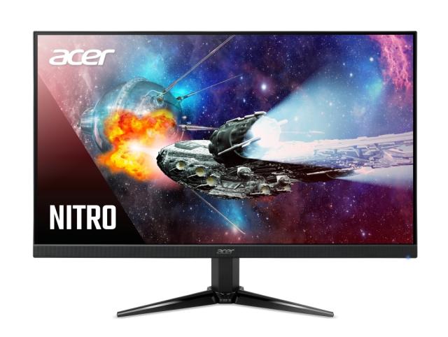 Монитор Acer Nitro QG241YPbmiipx, 23.8" VA, Anti-Glare, ZeroFrame, FreeSync Prem., 1ms(VRB), 100M:1, 250nits, FHD (1920x1080), up to 165Hz, 2xHDMI, DP, Audio out, Speakers 2x2W, Tilt, Black