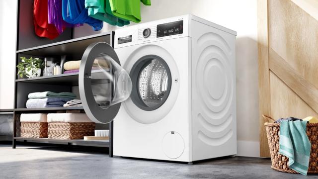 Пералня Bosch WAX32M01BY, SER8, Washing machine 10kg, B, 1600rpm, 47/72dB(A), 4D Wash, AntiStain 4, AquaStop, Interior light, waveDrum 70l, silver-blackgrey door