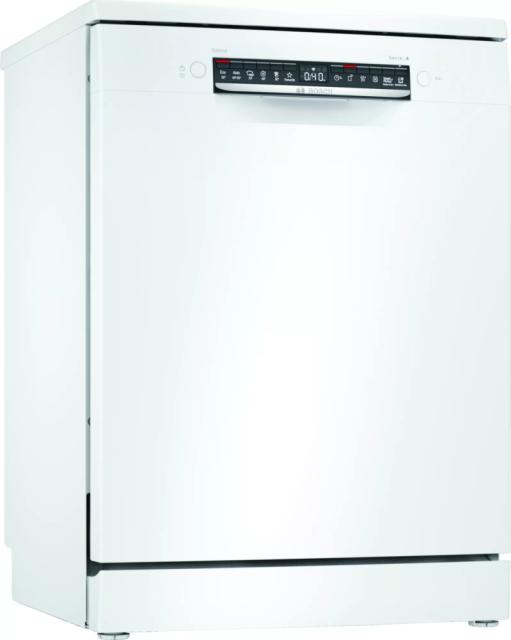 Съдомиялна Bosch SMS4HVW33E SER4 Free-standing dishwasher, D, Polinox, 9,5l, 13ps, 6p/4o, 46dB, Silence 44dB, 3rd drawer, Rackmatic, white, Eco 320 min, HC