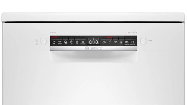 Съдомиялна Bosch SMS4HVW33E SER4 Free-standing dishwasher, D, Polinox, 9,5l, 13ps, 6p/4o, 46dB, Silence 44dB, 3rd drawer, Rackmatic, white, Eco 320 min, HC