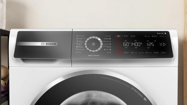 Пералня Bosch WGB25400BY, SER8, Washing machine 10kg, A-20%, 1400rpm, 47/70 dB(A), 4D Wash, HC, Iron Assist, AntiStain Plus, AquaStop, chrome-blackgrey door
