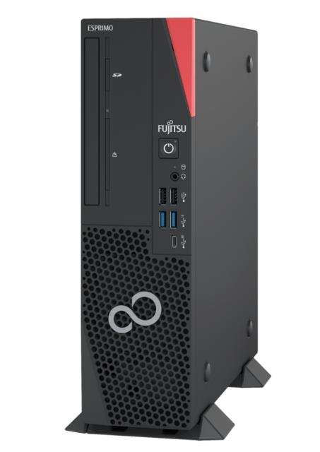 Настолен компютър Fujitsu ESPRIMO D9011 8.3 liters, Intel Core i7-11700, 1x16GB DDR4-3200, SSD PCIe 512GB M.2 NVMe, DVD, SD Card Sl USB 3.0, Intel Wi-Fi 6 AX210 BT, PS PLT 300W, 2xLP Slot, Office 1mth Trial, Opt USB mouse blk, Win10 Pro+ Fujitsu DISP
