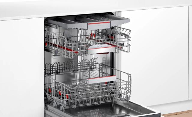 Съдомиялна Bosch SMI6ECS69E SER6 Dishwasher integrated, D, EcoDrying, 9,5l, 14ps, 8p/4o, 39dB, 3rd drawer, Extra Clean Zone, display, HC
