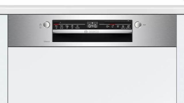 Съдомиялна Bosch SMI2ITS61E, SER2 Semi-integrated dishwasher, 60 cm, Energy efficiency E, Water consumption 9,5 l, capacity: 12 sets, 46 dB, AquaStop, Home Connect, Inner material: stainless steel/polynox