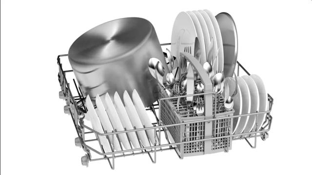 Съдомиялна Bosch SMI2ITS61E, SER2 Semi-integrated dishwasher, 60 cm, Energy efficiency E, Water consumption 9,5 l, capacity: 12 sets, 46 dB, AquaStop, Home Connect, Inner material: stainless steel/polynox