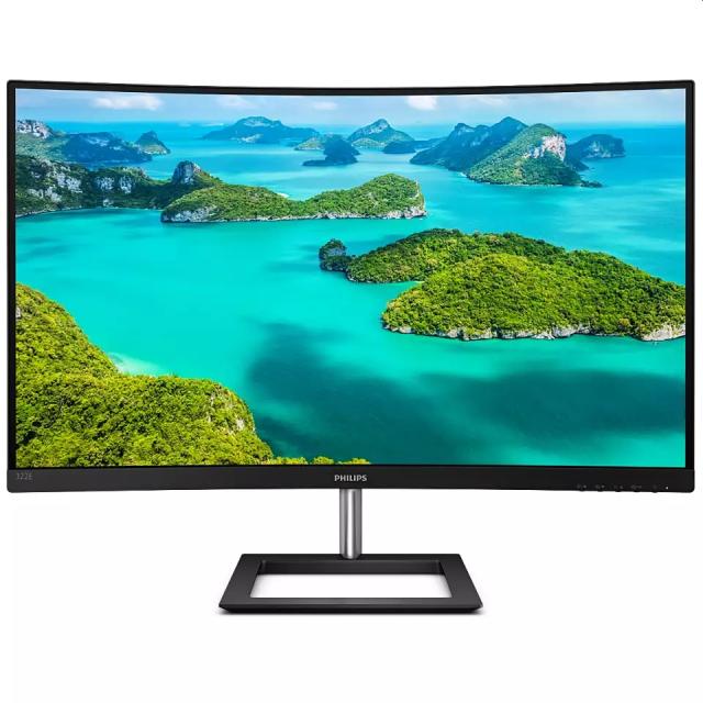 Монитор Philips 322E1C, 31.5" Curved 1500R VA WLED, 1920x1080@75Hz, 4ms GtG, 250cd/m2, 3000:1, Mega Infinity DCR, FreeSync/Adaptive Sync, FlickerFree, Low Blue Mode, Tilt, D-SUB, HDMI, DP+Neomounts by NewStar Tablet & Smartphone Stand