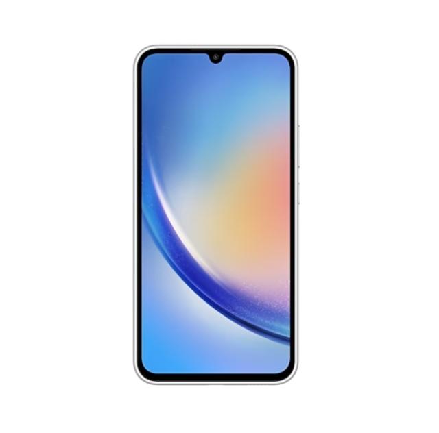 Мобилен телефон Samsung SM-A346 GALAXY A34 5G 256 GB, Octa-Core (2x2.6 GHz, 6x2.0 GHz), 8 GB RAM, 6.6" 1080x2340 120 Hz, 48.0 MP + 8.0 MP + 5.0 MP + 13.0 Selfie, 5000 mAh, Dual SIM, Silver