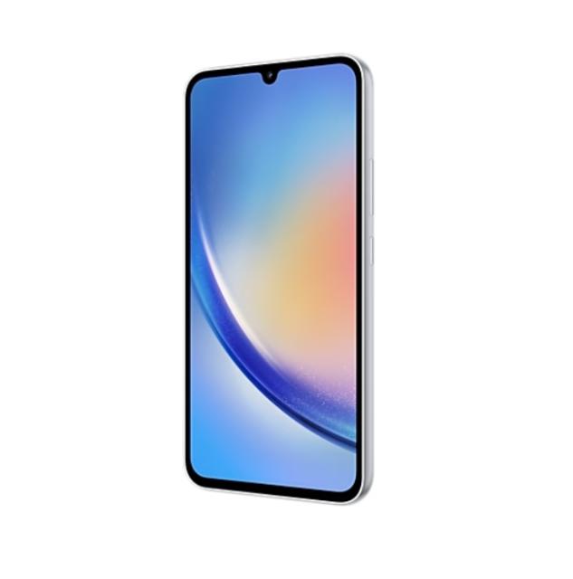 Мобилен телефон Samsung SM-A346 GALAXY A34 5G 256 GB, Octa-Core (2x2.6 GHz, 6x2.0 GHz), 8 GB RAM, 6.6" 1080x2340 120 Hz, 48.0 MP + 8.0 MP + 5.0 MP + 13.0 Selfie, 5000 mAh, Dual SIM, Silver