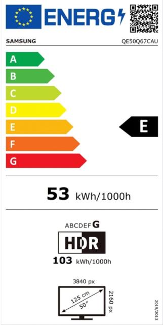 Телевизор Samsung 50'' 50Q67C QLED FLAT, SMART, 3100 PQI, Dual LED, Quantum HDR, Dolby Digital Plus, Q-Symphony, Bixby, LAN, Bluetooth 4.2, Wi-Fi, 3xHDMI 2.0, 2xUSB 2.0, Tizen 6.5, Black