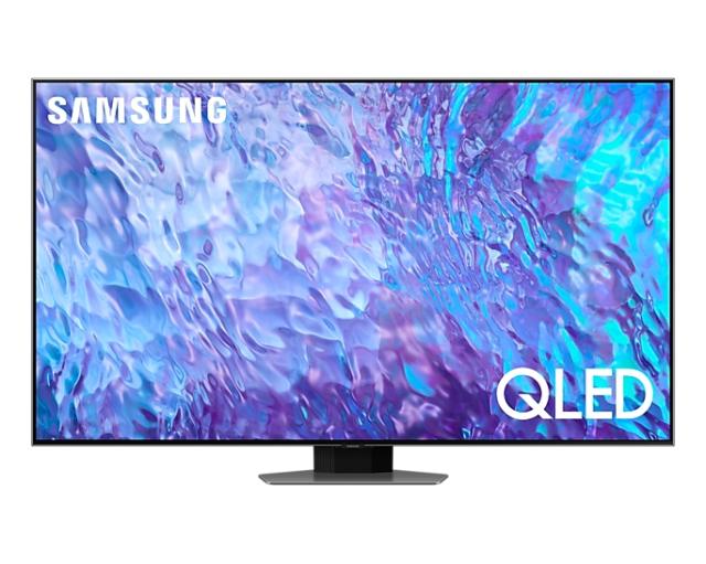 Телевизор Samsung 50" 50Q80C QLED , SMART, 3200 PQI, Dual LED, Direct Full Array 8x, Quantum HDR, HDR 10+, Dolby Digital Plus, Dolby 5.1 Decoder, Bixby, Bluetooth, 4xHDMI, 2xUSB, Frameless, Tizen, Carbon Silver