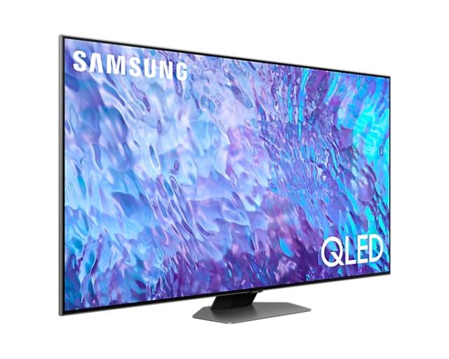 Телевизор Samsung 50" 50Q80C QLED , SMART, 3200 PQI, Dual LED, Direct Full Array 8x, Quantum HDR, HDR 10+, Dolby Digital Plus, Dolby 5.1 Decoder, Bixby, Bluetooth, 4xHDMI, 2xUSB, Frameless, Tizen, Carbon Silver