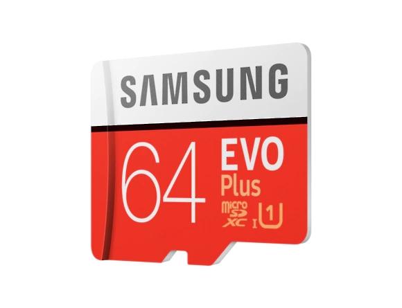 Памет Samsung 64GB micro SD Card EVO+ with Adapter, Class10, Read 100MB/s - Write 20MB/s