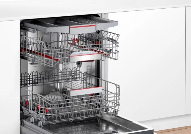 Съдомиялна Bosch SMH6ZCX42E SER6 Dishwasher fully integrated, C, Zeolith, 9,5l ,14ps, 8p/4o, 44dB, 3rd drawer, Extra Clean Zone, VarioHinge+, GapIllumination, display, HC