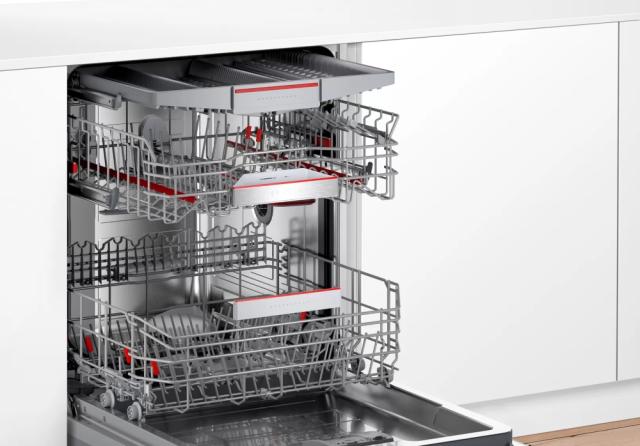 Съдомиялна Bosch SMV6ZCX49E SER6 Dishwasher fully integrated, C, Zeolith, 9,5l, 14ps, 8p/4o, 42dB, Silence 40dB, 3rd drawer, Extra Clean Zone, TimeLight, interior light, display, HC