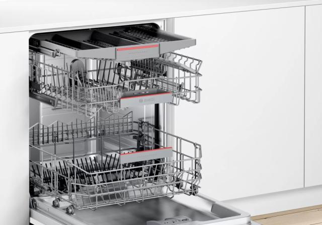 Съдомиялна Bosch SMV4ECX14E SER4 Dishwasher fully integrated, C, EcoDrying, 9,5l, 13ps, 6p/4o, 44dB, Silence 41dB, 3rd drawer, Rackmatic, HC