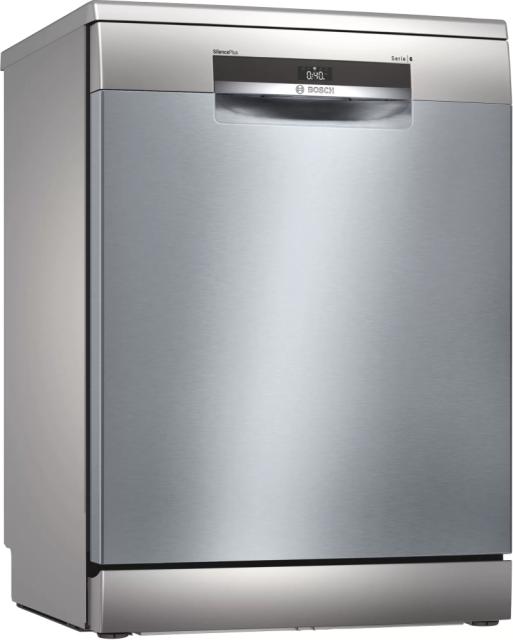 Съдомиялна Bosch SMS6EDI06E SER6 Free-standing dishwasher, D, EcoDrying, 9,5l, 13ps, 6p/4o, 42dB, Silence 39dB, Extra Space 3rd basket, Extra Clean Zone, inox, HC