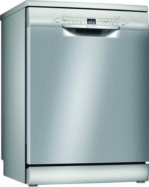 Съдомиялна Bosch SMS2ITI33E SER2 Free-standing dishwasher, E, Polinox, 10,5l, 12ps, 5p/3o, 48dB, inox, Start delay 24h, Height Adjustable Top Basket, HC