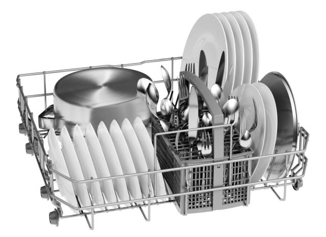 Съдомиялна Bosch SMS2ITI04E SER2 Free-standing dishwasher, E, Polinox, 10,5l, 12ps, 5p/3o, 50dB, inox, Start delay 9h, w/o Height Adjustable Top Basket, HC