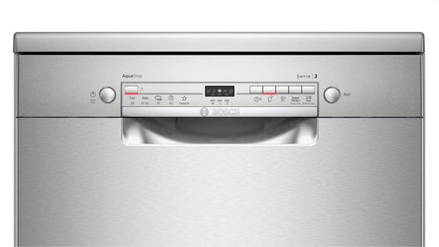 Съдомиялна Bosch SMS2ITI04E SER2 Free-standing dishwasher, E, Polinox, 10,5l, 12ps, 5p/3o, 50dB, inox, Start delay 9h, w/o Height Adjustable Top Basket, HC