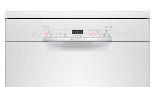 Съдомиялна Bosch SMS2ITW04E SER2 Free-standing dishwasher, E, Polinox, 10,5l, 12ps, 5p/3o, 50dB, white, Start delay 9h, w/o Height Adjustable Top Basket, HC