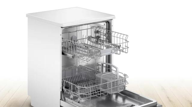 Съдомиялна Bosch SMS2HTW54E SER2 Free-standing dishwasher 60cm E, Vario-baskets,  display, 46dB, Home Connect, white
