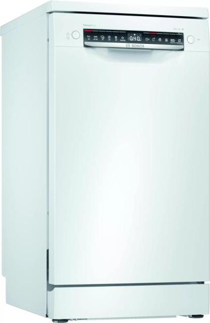 Съдомиялна Bosch SPS4EMW28E SER4 Free-standing dishwasher 45cm, D, EcoDrying, 9,5l, 10ps, 6p/4o, 44dB, Silence 41dB, 3rd drawer, Rackmatic, white, HC