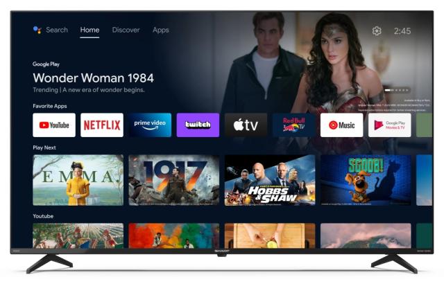 Телевизор Sharp 55FN2EA, 55" LED  Android TV, 4K Ultra HD 3840x2160 Frameless, 1 000 000:1, DVB-T/T2/C/S/S2, Active Motion 800, HARMAN/KARDON, HDR10, Dolby Digital, Dolby Vision, DTS:X, Google Assistant, Chromecast Built-in, 2xHDMI 2.1, SD card reade