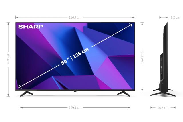 Телевизор Sharp 55FN2EA, 55" LED  Android TV, 4K Ultra HD 3840x2160 Frameless, 1 000 000:1, DVB-T/T2/C/S/S2, Active Motion 800, HARMAN/KARDON, HDR10, Dolby Digital, Dolby Vision, DTS:X, Google Assistant, Chromecast Built-in, 2xHDMI 2.1, SD card reade