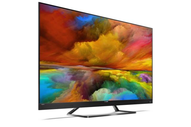 Телевизор Sharp 55EQ6EA, 55" LED  Android TV, 4K Ultra HD Quantum Dot 3840x2160 Frameless, AQUOS, 1 000 000:1, DVB-T/T2/C/S/S2, Active Motion 1000, HARMAN/KARDON, HDR10, Dolby Atmos, Dolby Vision, DTS:X, Google Assistant, Chromecast Built-in, 2xHDMI 