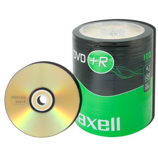 Оптичен носител DVD+R MAXELL, 4,7 GB, 16x, 100 бр.