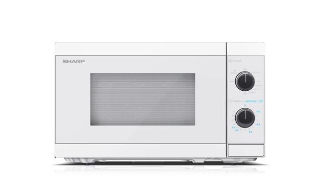 Микровълнова печка Sharp YC-MG01E-C, Manual control, Built-in microwave grill, Grill Power: 1000W, Cavity Material -steel, 20l, 800 W, Crystal White door, Defrost, Cabinet Colour: Crystal White