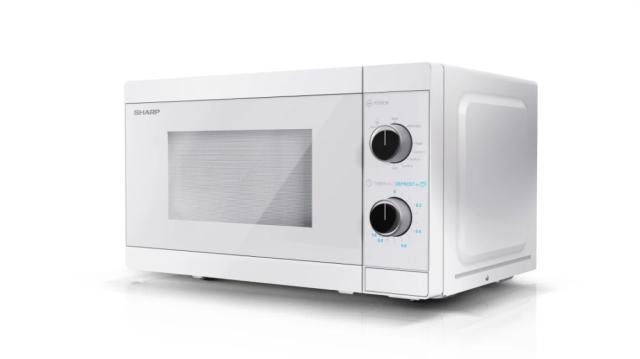 Микровълнова печка Sharp YC-MG01E-C, Manual control, Built-in microwave grill, Grill Power: 1000W, Cavity Material -steel, 20l, 800 W, Crystal White door, Defrost, Cabinet Colour: Crystal White