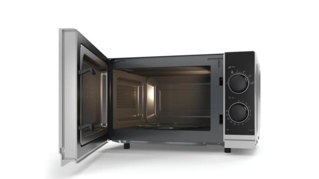 Микровълнова печка Sharp YC-PS201AE-S, Manual Control, Cavity Material -steel, 20l, 700 W, Easy to Clean, Silver door, Cabinet Colour: Silver