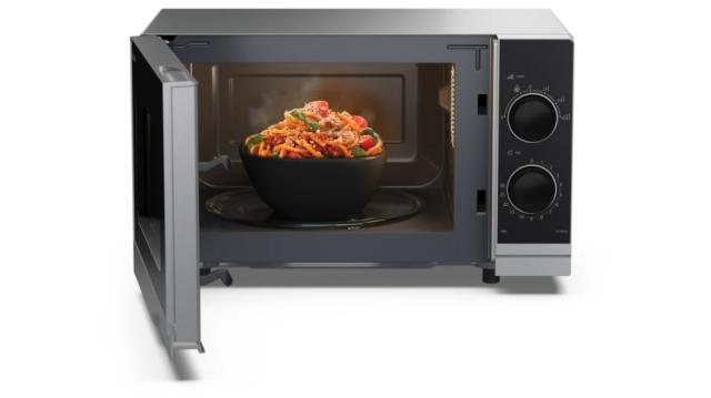 Микровълнова печка Sharp YC-PS201AE-S, Manual Control, Cavity Material -steel, 20l, 700 W, Easy to Clean, Silver door, Cabinet Colour: Silver
