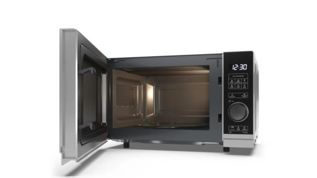 Микровълнова печка Sharp YC-PS204AE-S, Semi Digital, Cavity Material -steel, 20l, 700 W, LED Display White, Timer & Clock function, Child lock, Silver door, Defrost, Cabinet Colour: Silver